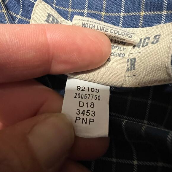 Duluth Trading WrinkleFighter Shirt Mens 3XL Plaid Blue Long Sleeve - Picture 6 of 7